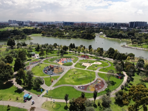 Imagen aérea del parque Simón Bolívar