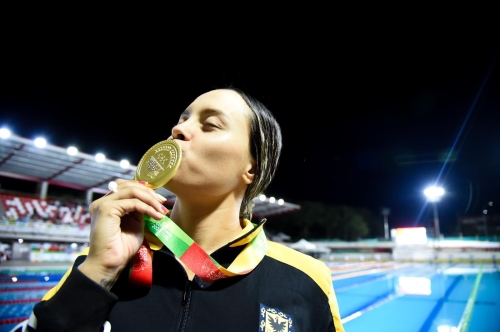Paula Aguirre, campeona nacional en los 100m superficie, 50m superficie y 50m apnea. Victoriosa en todas sus competencias individuales de estos Juegos Nacionales.