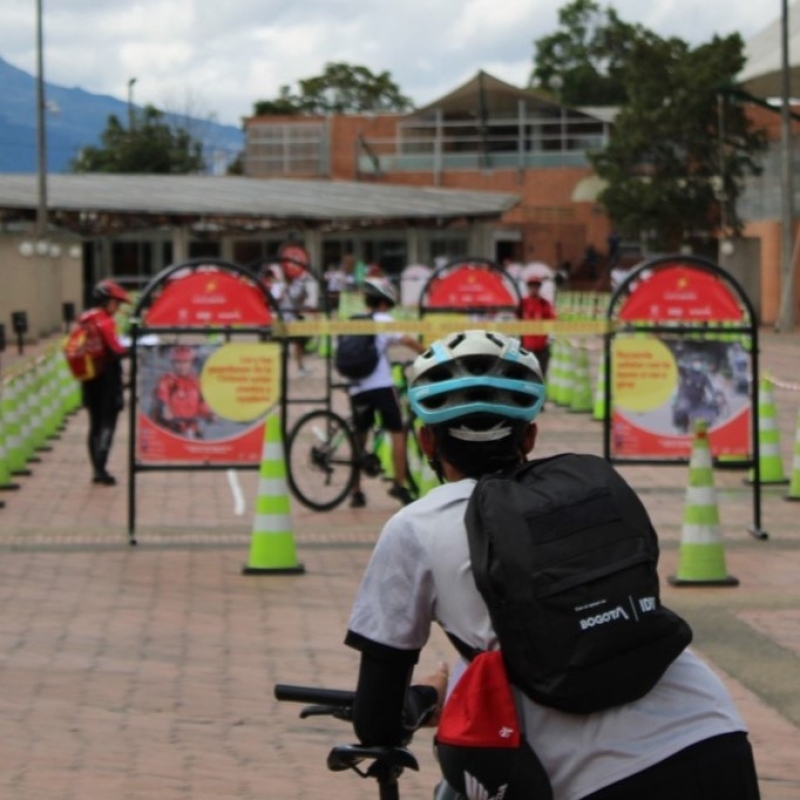 Punto de habilidades en bicicleta